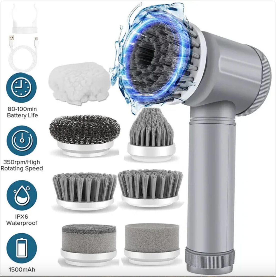 Cordless Electric Spin Scrubber