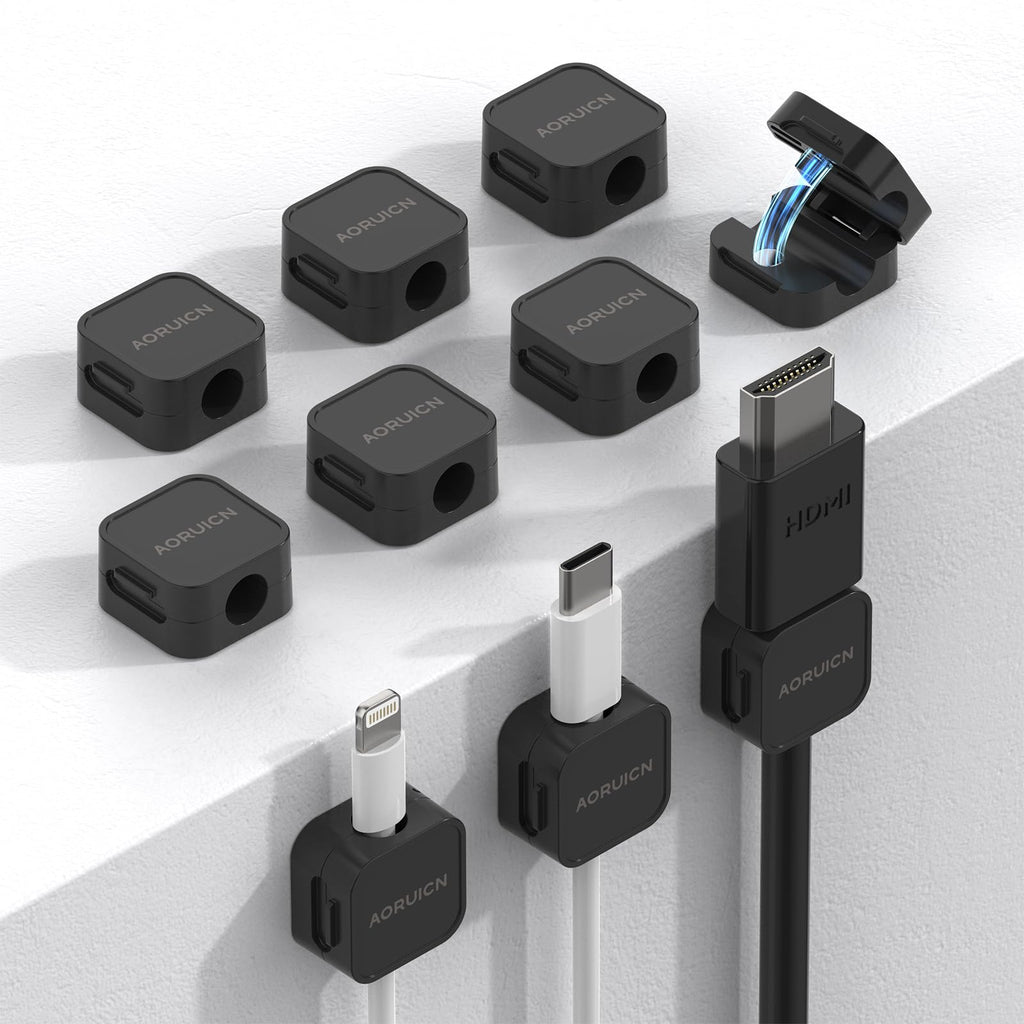 Ten-pack magnetic cable clips.