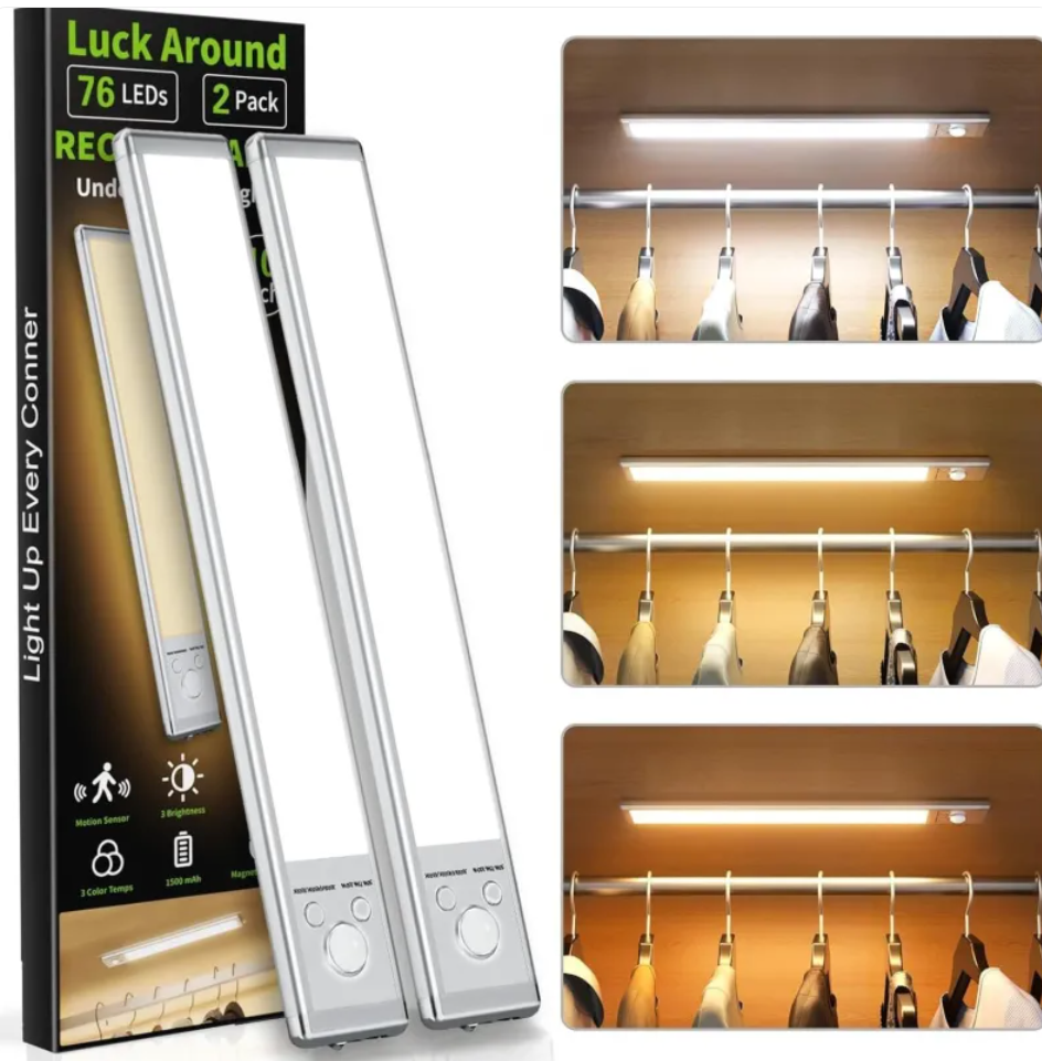 Motion sensor LED cabinet light.