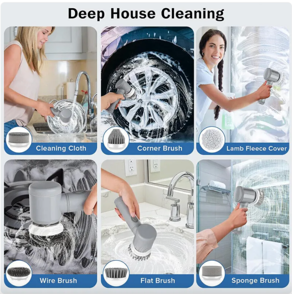 Cordless Electric Spin Scrubber