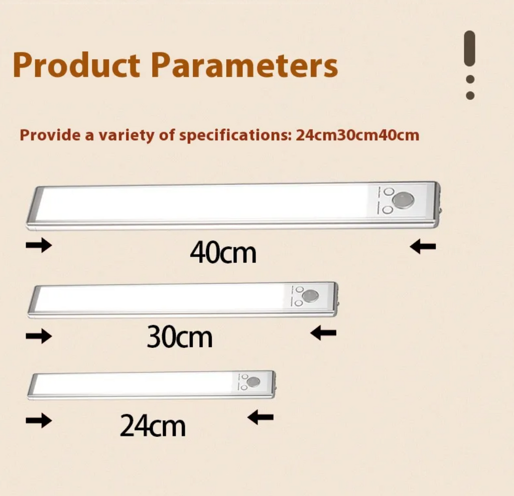Motion sensor LED cabinet light.